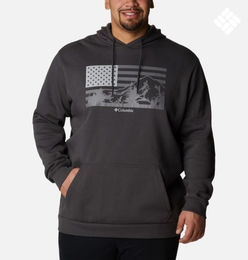 Men's Columbia CSC Country Logo Hoodie Black | Plus Size CA-VLC30